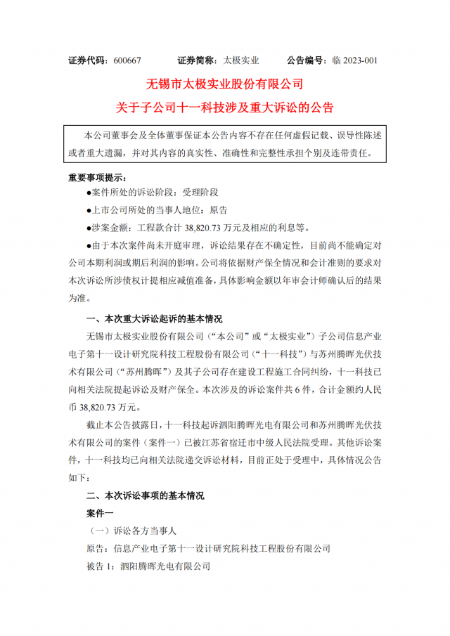 涉案金額3.88億！蘇州騰暉光伏被起訴