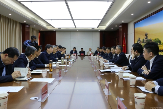 中國電建黨委副書記、總經理王斌與酒泉市主要領導會談