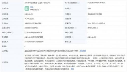 注冊資本1.6億元 東方電氣、中石化在江西成立氫能公司