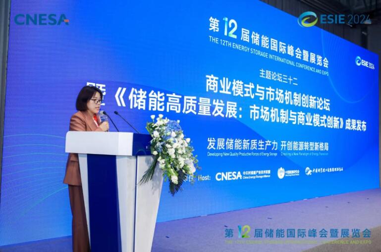 《儲能高質量發(fā)展:市場機制與商業(yè)模式創(chuàng)新》正式發(fā)布