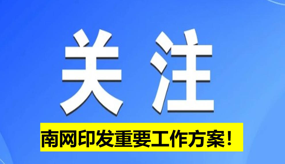 南網(wǎng)印發(fā)重要工作方案！